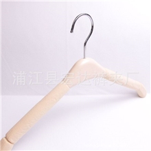 批发供应高档胶棉防滑衣架F018女款米色配套裤夹FA16