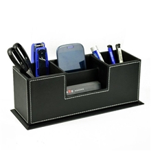 厂家直销皮革笔筒多功能笔筒商务礼品笔筒pu办公笔筒组合笔筒