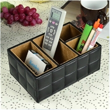 厂家直销高档创意pu皮革收纳盒遥控器收纳盒厂家批发订做印lgog