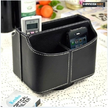 厂家直销欧式360旋转皮革收纳盒遥控器收纳盒创意pu收纳盒订做