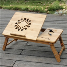 高档散热先锋楠竹笔记本电脑桌床上折叠桌现货零售一件代发