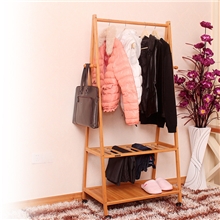 厂家直销供应梦飞竹木日式落地衣架衣帽架衣帽架鞋架批发