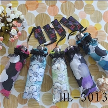 HL-3013款55*8k三折阿波罗色丁黑胶伞太阳伞爆款