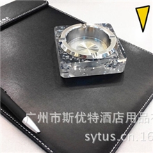 SYT-124-SWK不锈钢（镀钛金）加树脂组合的烟灰缸豪华精品方形