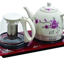 益身王陶瓷电热水壶套装陶瓷烧水壶电热壶