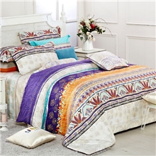 优米家纺简约全棉贡缎提花四件套公主床品全斜纹印花床单式包邮