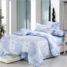 纯棉活性斜纹印染四件套床上用品套件三件套多件套被套