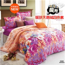 厂家特供│暖肤天鹅绒四件套床上用品床单被套│短毛绒四件套批发