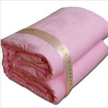 厂家直销100%纯天然高级提花子母桑蚕丝被