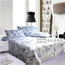 厂家批发100%纯棉印花老粗布单双人床单加厚保暖四季棉不起球