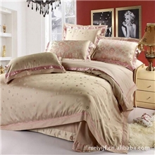 供应礼品床上用品七彩真丝提花四件套南通货源