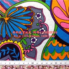 民族风印花面料料箱包手袋桌布台布工艺品装饰用面料现货批发