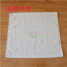 毛巾厂家供应白色方巾30克纯棉27*27cm宾馆酒店方巾