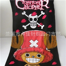 外贸成人大浴巾航海王/海贼王割绒卡通浴巾/沙滩巾批发150*75