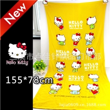 HELLOKITTY凯蒂猫大浴巾儿童卡通盖毯沙滩巾/全棉155*78
