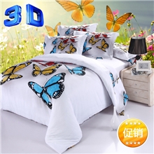 全棉活性印花大阪3D油画四件套纯棉斜纹立体外贸活性四件套批发