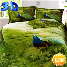 3D艺术套件立体四件套四件套批发彩绘四件套水墨画油画四件套