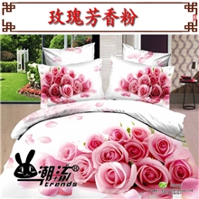 南通潮流家纺批发外贸床上用品全棉3D油画斜纹活性印花四件套