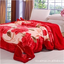 厂家大量供应优质3公斤双层拉舍尔毛毯，规格：1.75*2.1米。