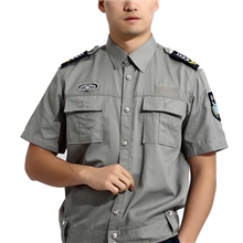 批发新款夏季保安服新式保安短袖衬衣保安制服短袖衬衣保安服
