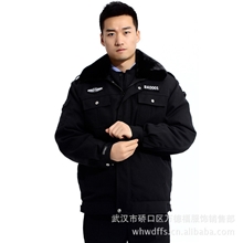 批发保安冬执勤服夹克多功能大衣保安服防寒大衣棉服棉衣外套