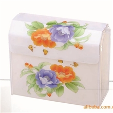 soho塑料大红花印花厕纸盒、纸巾盒