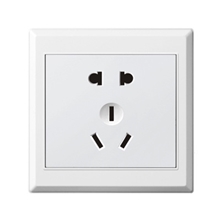 博西开关插座阻燃PC面板电源插座86型五孔墙壁插座厂家批发