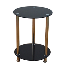 创意家具钢化玻璃小茶几现代简约角几沙发边几边桌电话架小圆桌