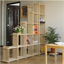 梦雅园特价住宅家具实木花架松木田园风格书架十五格架子/置物架