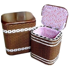 供应草编工艺品多色草编坐箱储物箱纸绳箱收纳凳整理箱