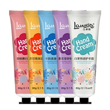 厂家直销兰卓丽蜜桃/洋甘菊/牛奶/白茶/薰衣草护手霜滋润补水
