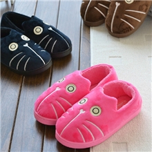 【伙拼】旺家小Q1343情侣棉鞋可爱猫咪棉鞋保暖居家棉拖鞋批发