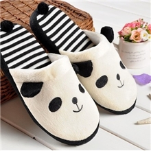 棉拖鞋厂家大爱超萌/卡通条纹熊猫可爱室内家居棉拖鞋