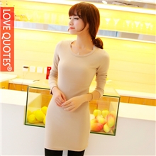 K128实拍韩国原版加厚长款T恤修身显瘦韩国韩版长款打底衫