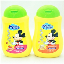 批发320ml米奇娃娃婴童洗发沐浴二合一儿童洗浴用品