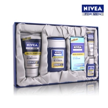 妮维雅男士活力礼盒套装活力洁面乳100g+劲肤水125ml+啫喱