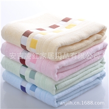 凌红毛巾70*140cm彩格浴巾儿童成人竹纤维浴巾大量现货批发