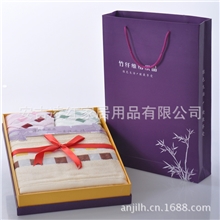 节日商务礼品毛巾竹纤维毛巾礼盒喜庆回礼毛巾可绣LOGO