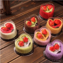 批发GS-04爱心蛋糕毛巾|情侣毛巾|节庆促销礼品|爱心毛巾礼品