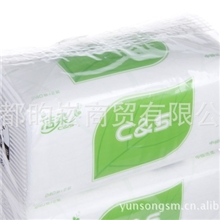 洁柔批发CR014-03洁柔清怡绿叶240抽抽取式纸面巾（3包装）