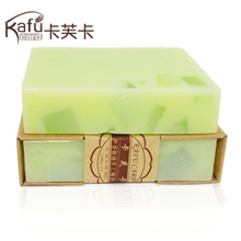 批发卡芙卡芦荟手工皂100g美白补水收缩毛孔控油纯天然精油皂