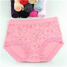 N1004供应爆款印花莫代尔棉竹纤维大码中腰女士三角底裤内裤批发