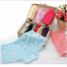 N1049淘宝热卖繁星点点女士竹纤维内裤蕾丝花边内裤批发