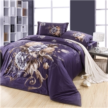 精品纯棉四件套全棉斜纹印花四件套全棉斜纹大版活性印花JM02