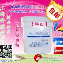 极品鱼鳞胶原蛋白低聚肽分子量小于500D鱼胶原蛋白2公斤桶装