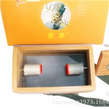 最新升级版楠竹双孔艾灸盒/烧艾柱夹姜片长艾条的温灸盒爱康正品
