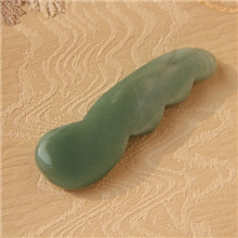 天然粉玉石眼部刮痧板绿东陵刮痧片拨经点穴棒脸部眼部刮痧板