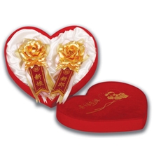 厂家批发金玫瑰胸花金箔玫瑰胸花时尚高档结婚礼物婚庆创意礼品