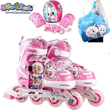 厂家直销喜羊羊儿童小孩闪光可调溜冰鞋轮滑鞋旱冰鞋滑冰鞋套装