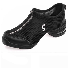 夏季跳舞鞋女网面软底增高现代舞蹈鞋广场舞爵士鞋套脚女舞鞋批发